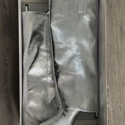 Silver Metallic Shark Boots