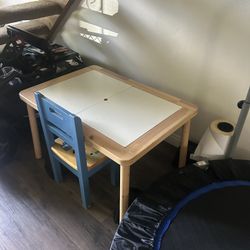 Ikea Flisat Kids Table And Chair  (Toys Sand Not Included