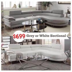 sectional sofa couch round up curved modern grey or white