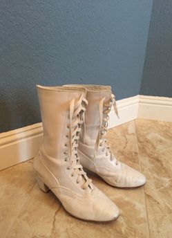 Botas para folklórico blancas número 7 de mujer