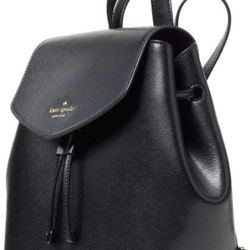 Kate Spade Lizzie Black Leather Backpack Purse