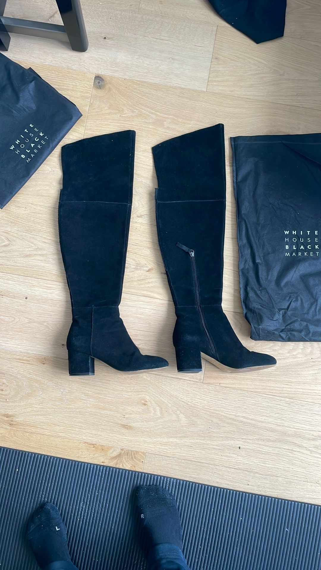 White House Black Market Thigh High Boots. 7.5 Suede
