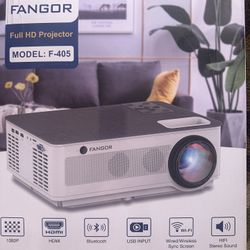 Fangor Full HD Projector With 120” Screen *BRAND NEW*