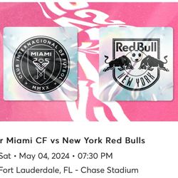 Inter Miami CF v New York Red Bulls May 4th 7:30