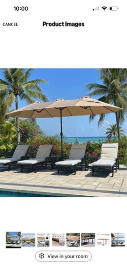 Large patio umbrella with base included