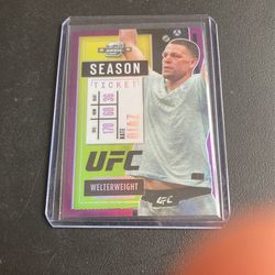 2021 Nate Diaz CONTENDERS OPTIC purple Parallel /49