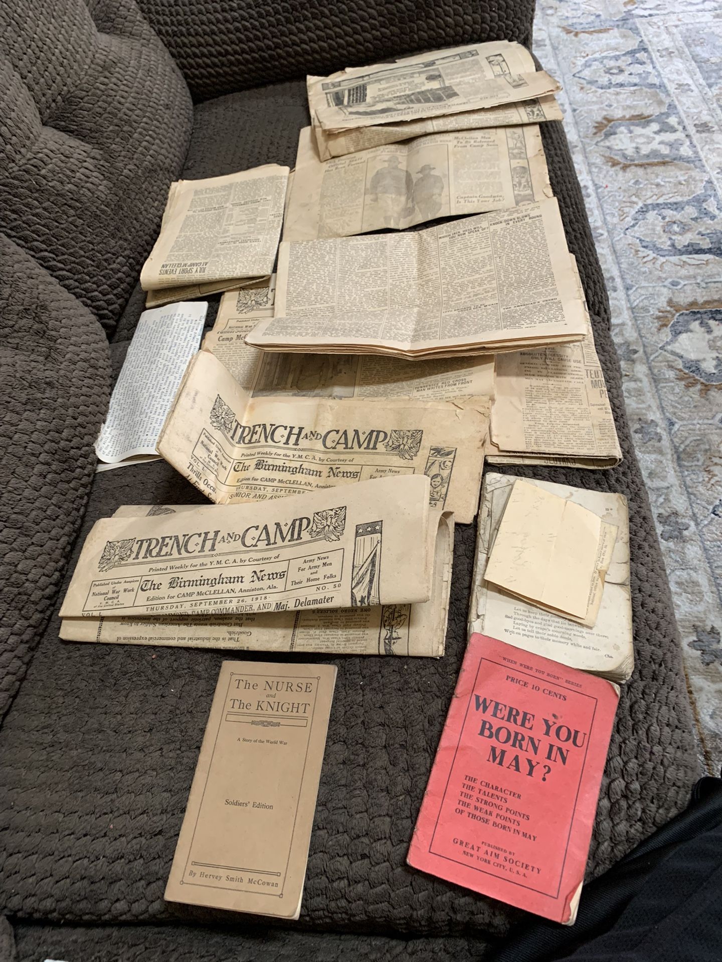 Trench And Camp Newspapers With Trunk 1918