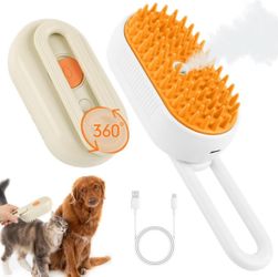 Pet Steam Brush 3 in 1 Dog Cat