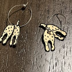 Vintage Dalmatian Style Earrings