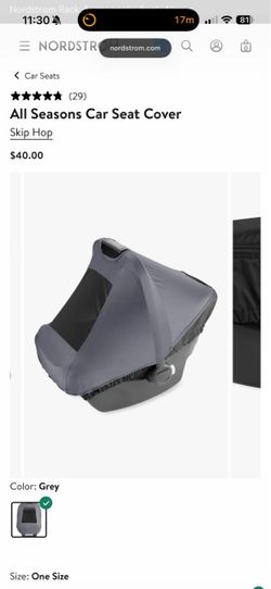 Skip hop Car Seat Cover for baby - gray
