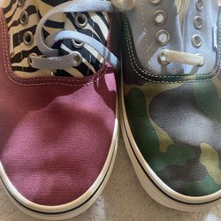 Vans Shoes New Era Shoes Mens Size 9.5 Women Via 11 Brand New Camo Zebra Street Wear Custom