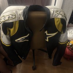 racing men alpinestars jacket black yellow