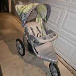 Baby Stroller Tires Needs Air Because Long Time Doesn't Use It Was Put It Under The Patio Sale As It Is 