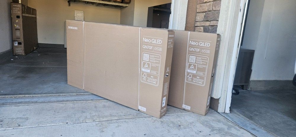 New 65 Inch Neo QLED Samsung Smart TV 4K UHD with 144 Hz refresh rate. 2025 Model Q70F Factory Sealed