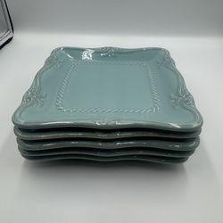SOUTHERN LIVING GALLERY plates PACIFIC BLUE square  SALAD/DESSERT  7.5" X 5