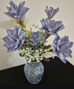 Vase from The Mosaic Magnolia Collection : Brazen Blue Ocean @ Lasting Creations