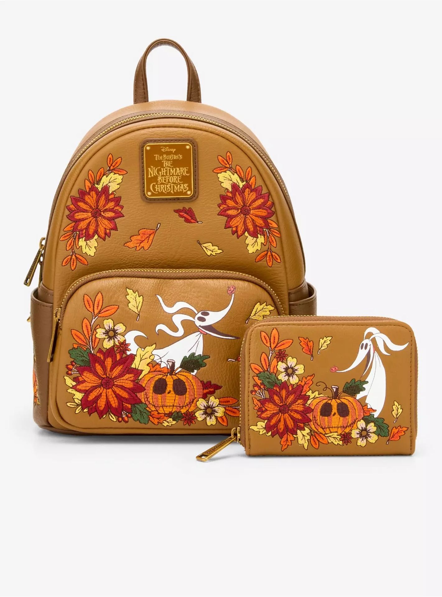 Disney The Nightmare Before Christmas Zero & Jack Skellington Fall Glow-in-the-Dark Mini Backpack and Wallet