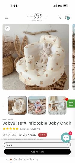 New baby inflatable chair