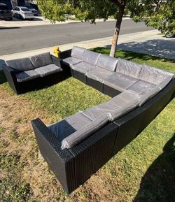 Large outdoor sofa large patio set brand new patio furniture