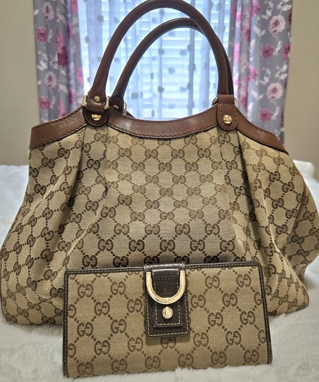 Luxury Gucci Bowl Bag &wallet