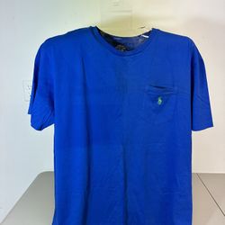 Ralph Lauren Blue T-shirt 90s vintage short sleeve tee summer Sz XL