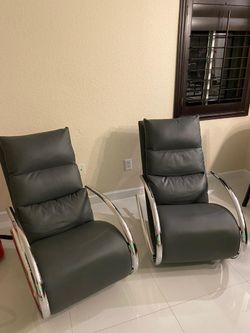 rocking chair leather modern like one month used 