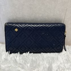 Tory Burch Fleming Zip Continental Wallet Quilted
