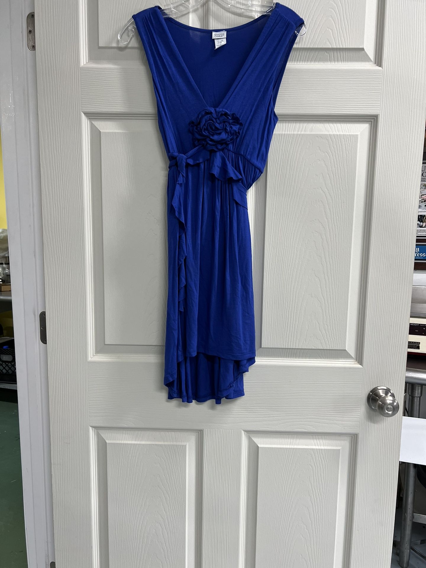 Charming Charlie Blue Short Sleeve Tunic - Size Medium - GUC