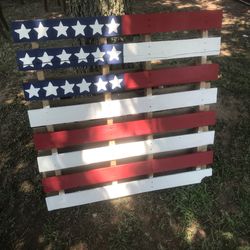 Hand Painted Pallet Flag