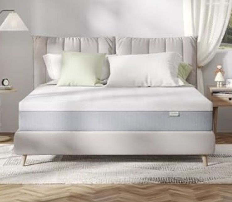 NEW Queen Mattress, 10 Inch Gel Memory Foam for Cool Night & Medium Plush !