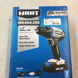 Hart 20V Lithium Drill with 1 Battery & Charger New