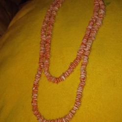 Vintage puka shell waistbead and long necklace