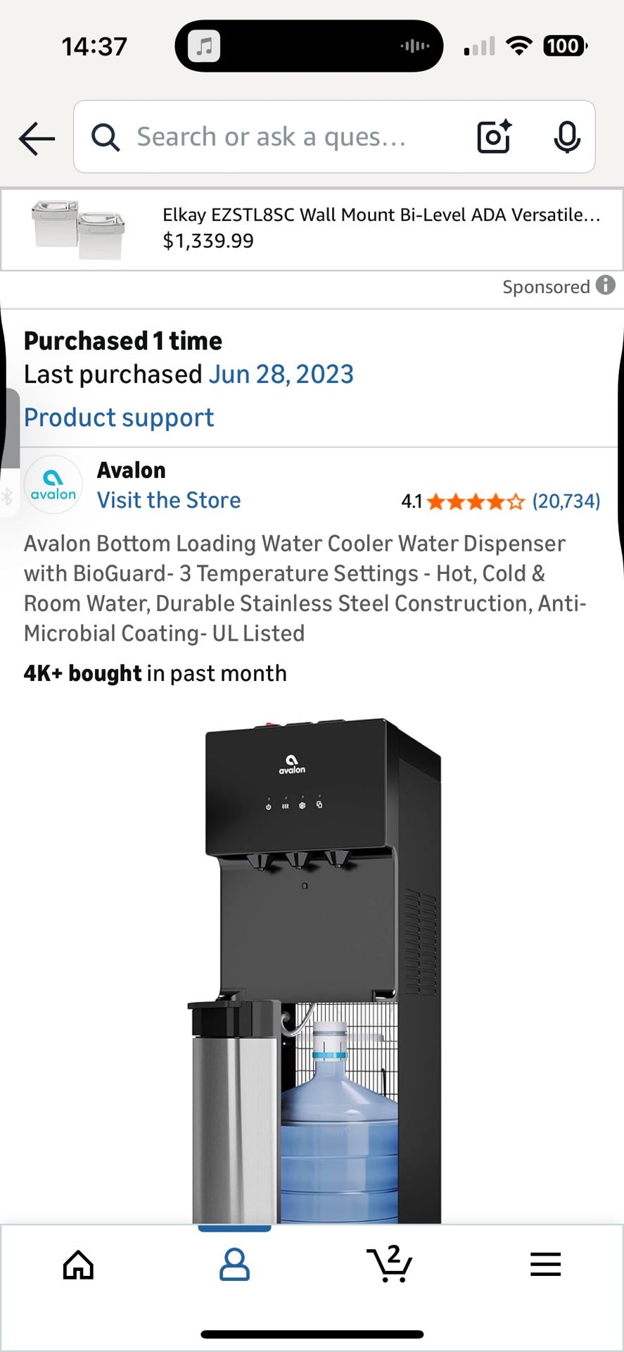 water dispenser hot/cool/cold