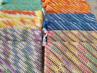 Large double thick cotton potholder/ Hotpads. Cheap practical Xmas gift.Price Each