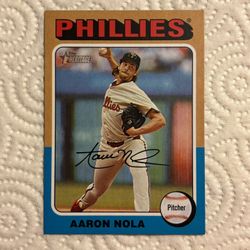 2024 Topps Heritage Aaron Nola Image Variation Insert Baseball Card