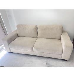 Modern Beige Sofa / Couch - Excellent Condition 