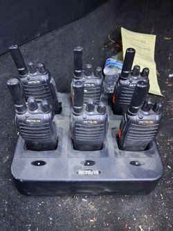 Retevis H777H Rechargeable 2 Way Radios with Hidden Display (6 Pack) and 6-Way Charger
