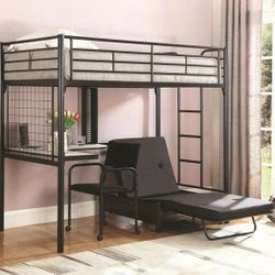 Bentale Futon Workstation Loft Bed
