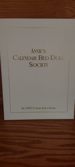 ***ANNE'S CALENDAR BED DOLL  SOCIETY ***