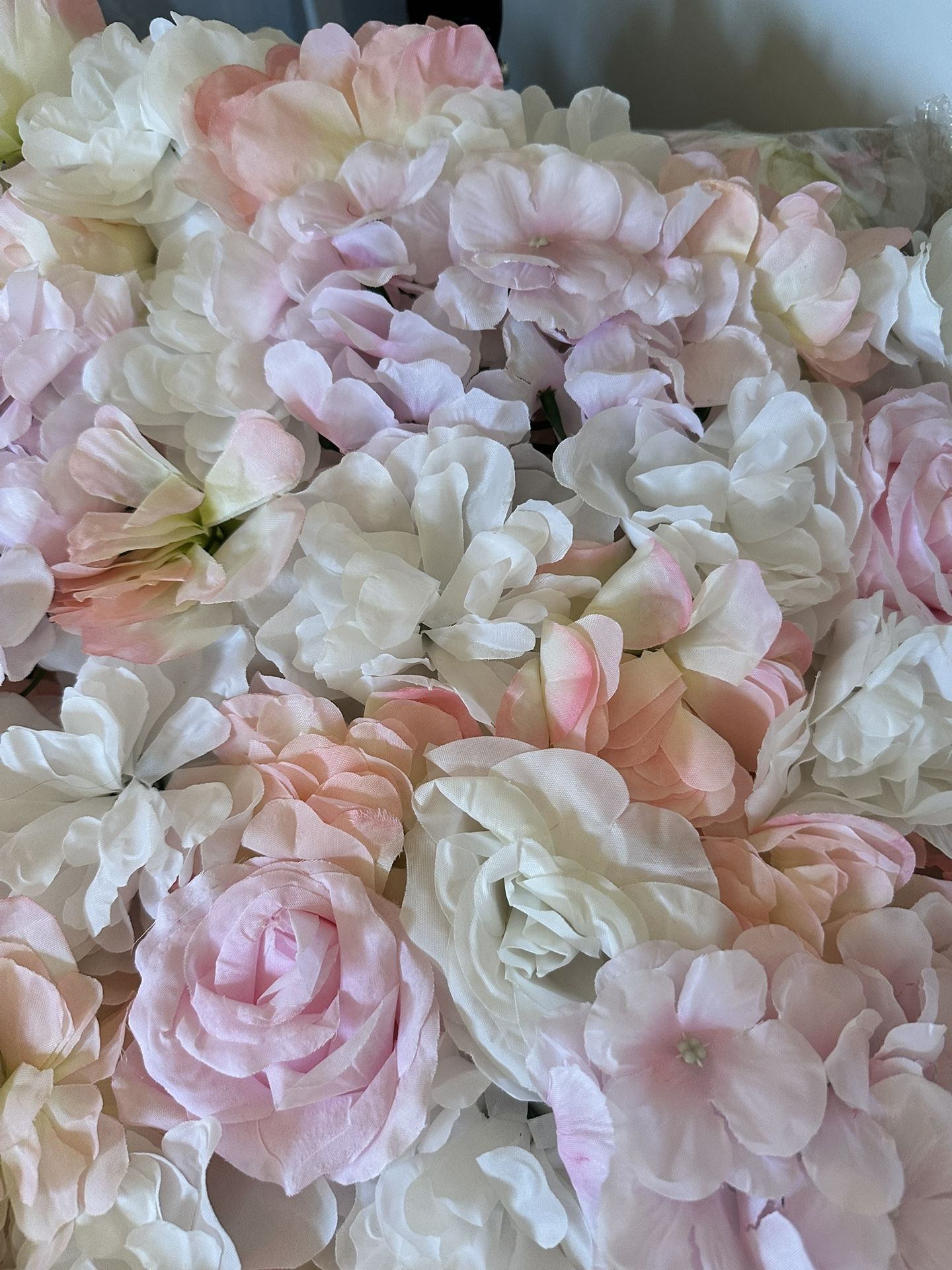 White And Pink Flower Wall Panels