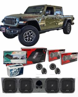 JEEP GLADIATOR FULL BASS AND VOICE PACKAGE KICKER AUDIO INSTALLED