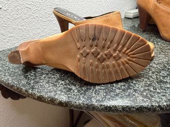 I-TEENA Italian leather boots and Mixit slip on high heels