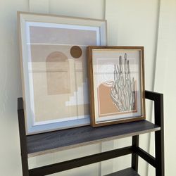 Boho Desert Framed Wall Art Prints Set of 2