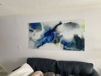 Large Multi Color Glass Picture