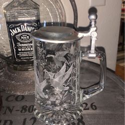 Vintage Beer Glass Cup With Lid