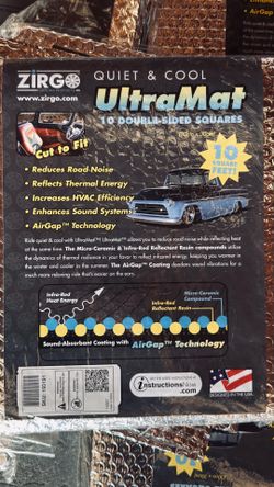 Ultramat sound deadner not stick on needs adhesive