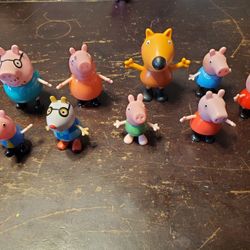 9 Peppa Pig Character Figures