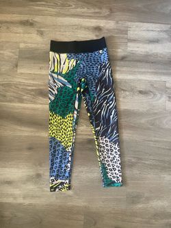 Multi-colored leopard workout leggings