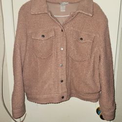 Cropped Sherpa Fleece Jacket