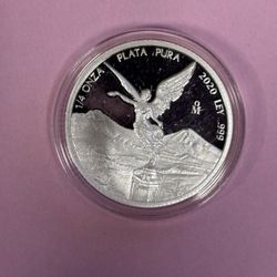 2020 Mexican 1/4 Oz Silver Libertad Proof Coin